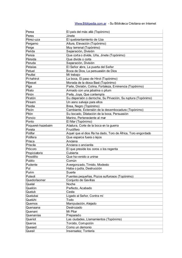 diccionario de nombres biblicos